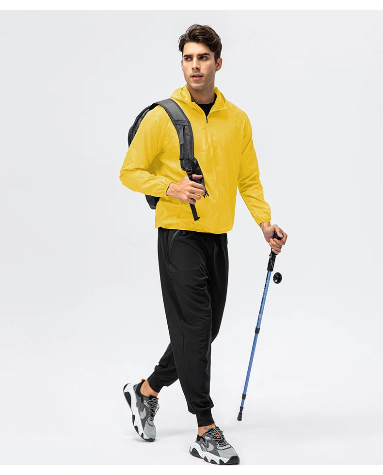 Unisex Waterproof Windbreaker Jacket – Sun Protection & Outdoor Use